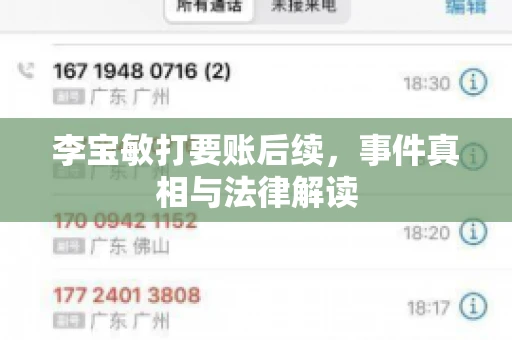 李宝敏打要账后续，事件真相与法律解读
