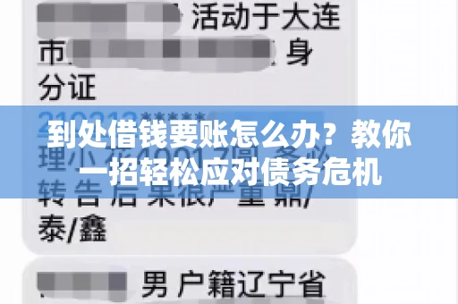 到处借钱要账怎么办？教你一招轻松应对债务危机