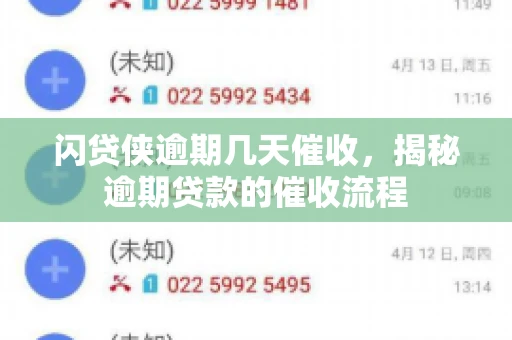 闪贷侠逾期几天催收，揭秘逾期贷款的催收流程