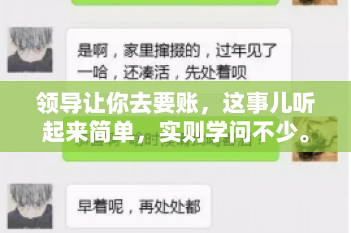 领导让你去要账，这事儿听起来简单，实则学问不少。我有个朋友，叫小王，最近就碰上了这样的难题。今天，咱们就聊聊这个话题，看看在职场中，面对领导交代的要账任务，我们应该怎么应对。