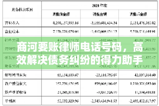 商河要账律师电话号码,高效解决债务纠纷的得力助手 商河要账律师电话号码,高效解决债务纠纷的得力助手