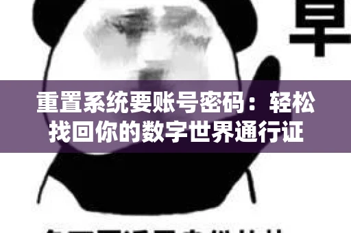 重置系统要账号密码：轻松找回你的数字世界通行证