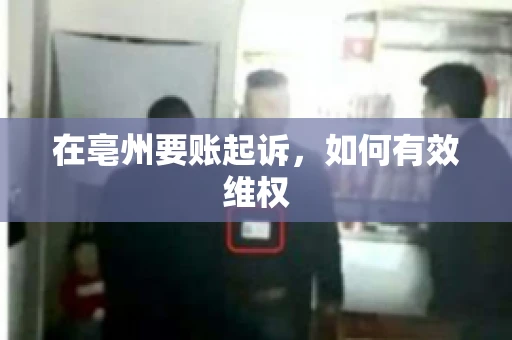 在亳州要账起诉，如何有效维权