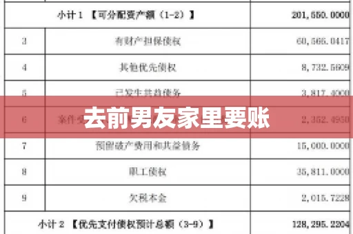 去前男友家里要账